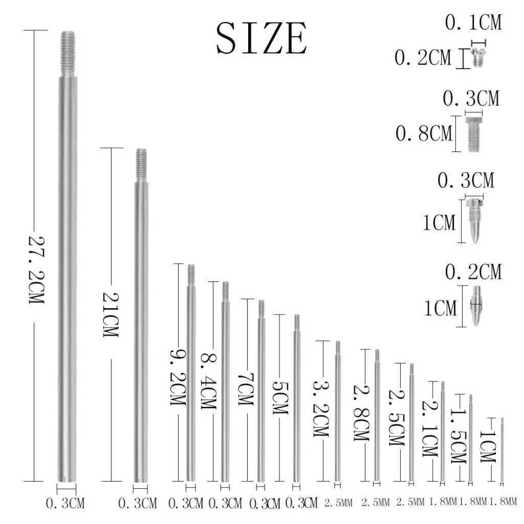 

Metal Upper Bass Sax Repair Parts Threaded Rod Screw Music Instrument Accessory