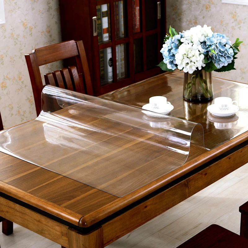 Qianyun Waterproof PVC Tablecloth Transparent Table Cover cloth Mat Kitchen Pattern Oil Cloth Glass Soft | Дом и сад