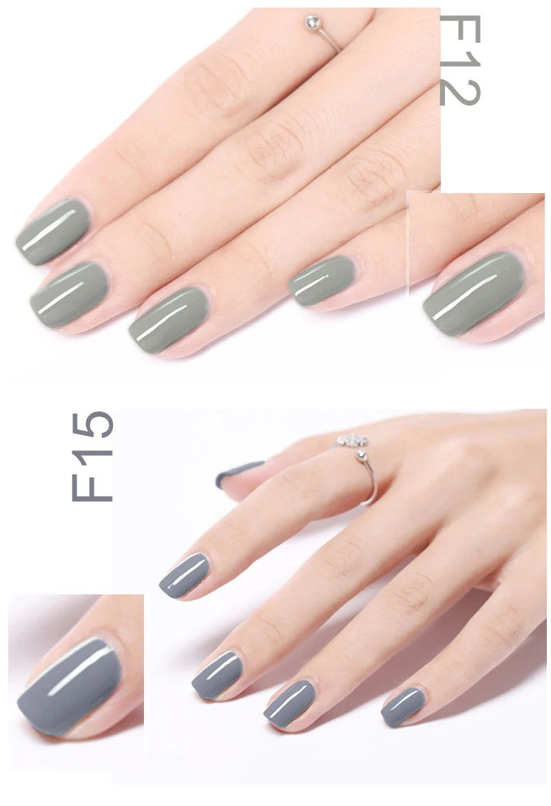 NEE JOLIE, 1 бутылка, 8 мл, серая серия, УФ-Гель-лак, 20 цветов, замачивается, светодиодный Гель-лак, Одноцветный гель для ногтей