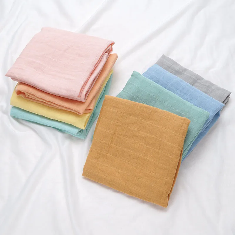60*60cm 70%Bamboo 30%Cotton Baby Blanket Muslin Swaddle Blanket For Newborns Wrap Burp Cloths Towel Baby Bib Children’s Good