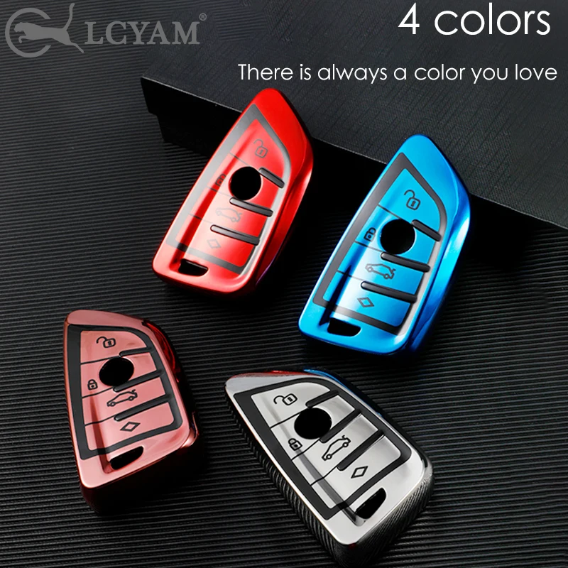 

Key Fob Cover Soft Tpu Case 4 Button Fits for BMW X1 X2 X3 X5 540I 750I BMW 3 Series