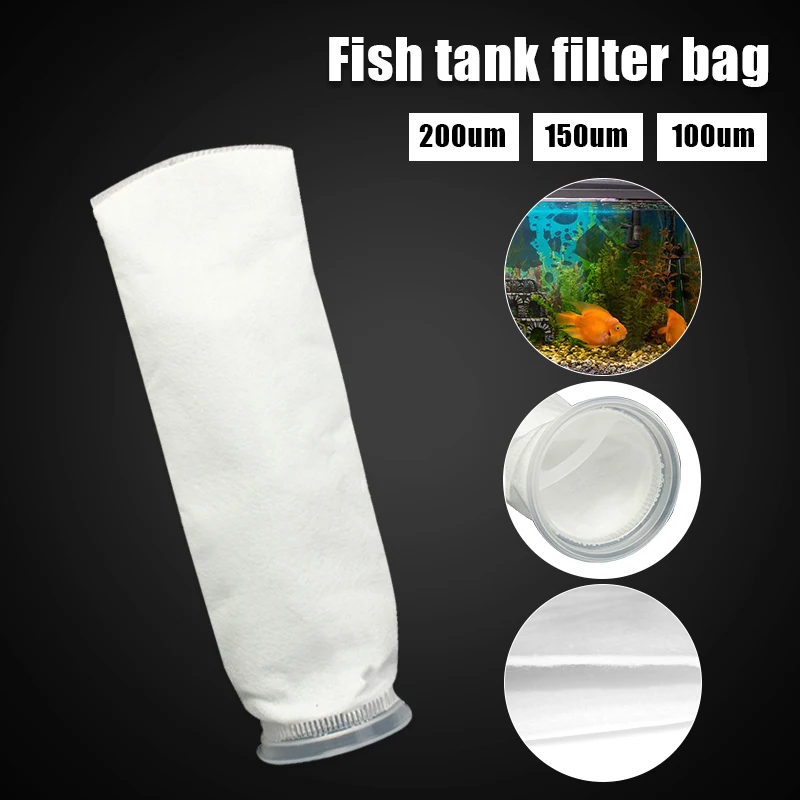 

100/150/200 White Micron Fish Aquarium Marine Sump Felt Pre Filter Sock Bag High Density Of Interspace Liquid filter bag