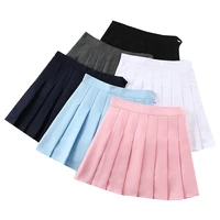 solid color female pleated skirt high waist a line womens mini skirts fashion streetwear ladies girls short skirts summer skirt