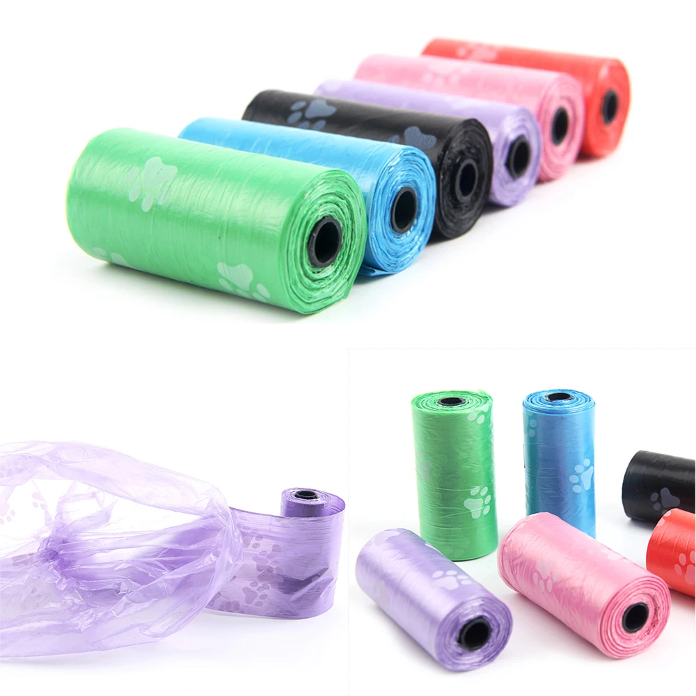 Деградирующий пакет для сбора экскрементов собак и кошек из полиэтилена для очистки мусора на улице.