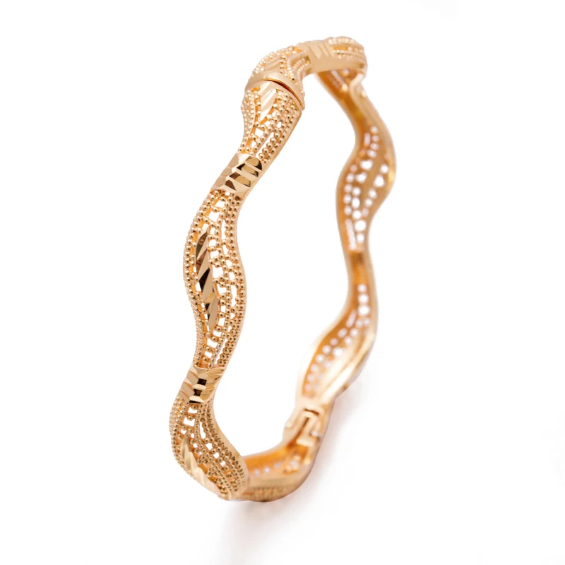 WANDO 1 шт./лот Дубай Свадебная вечеринка золотой цвет браслет и браслеты для женщин