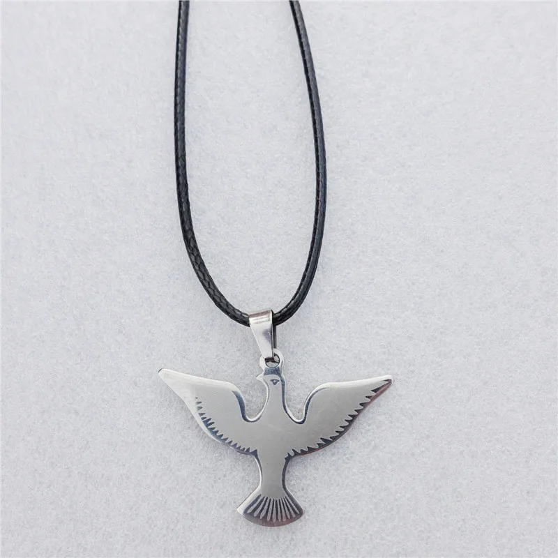 

12 Pieces The Dove Of Peace Stainless Steel Pigeon Bird Necklace Men Women Jewelry Wholesale