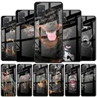 Чехол для телефона из закаленного стекла для Samsung Galaxy A51 A71 A21s A31 A41 A30 A50 A70 A81 A91 A01 M31 M21 M51, чехол Rottweiler Shark Dog