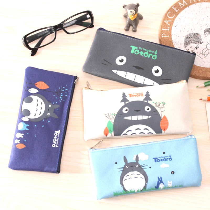 Тканевый чехол карандаш kawaii Totoro креативная тканевая сумка на молнии для