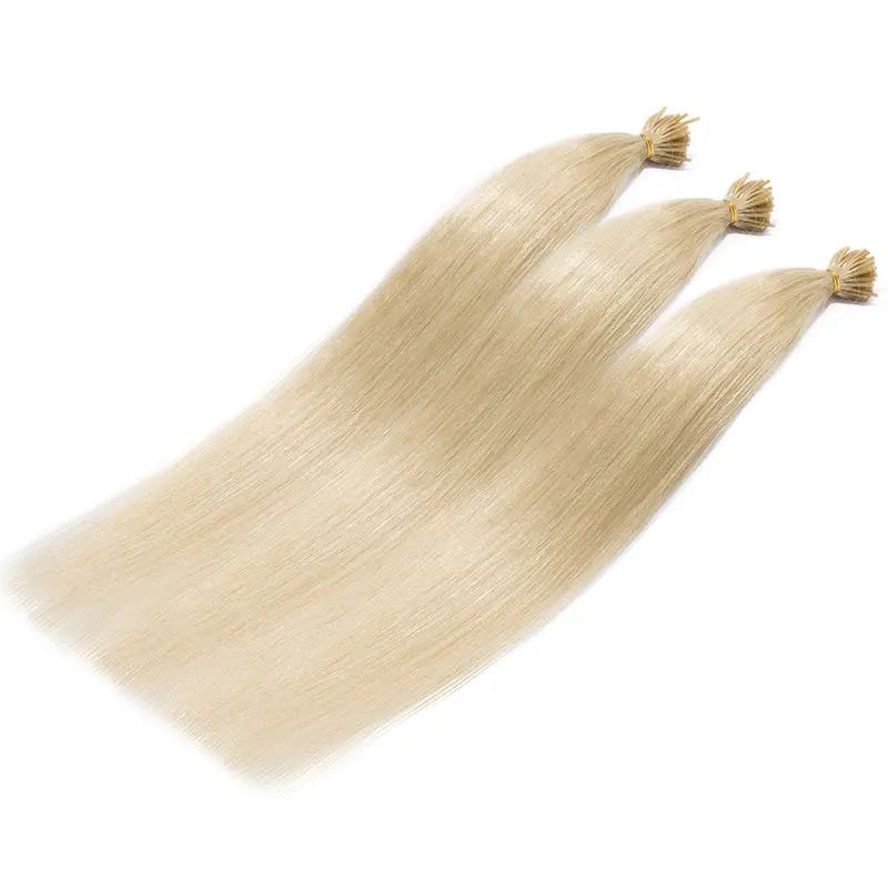 SEGO 1"-22" 50 г 100 прядей прямые человеческие волосы, кератиновые накладные волосы, Предварительно Связанные, не Реми, fusion