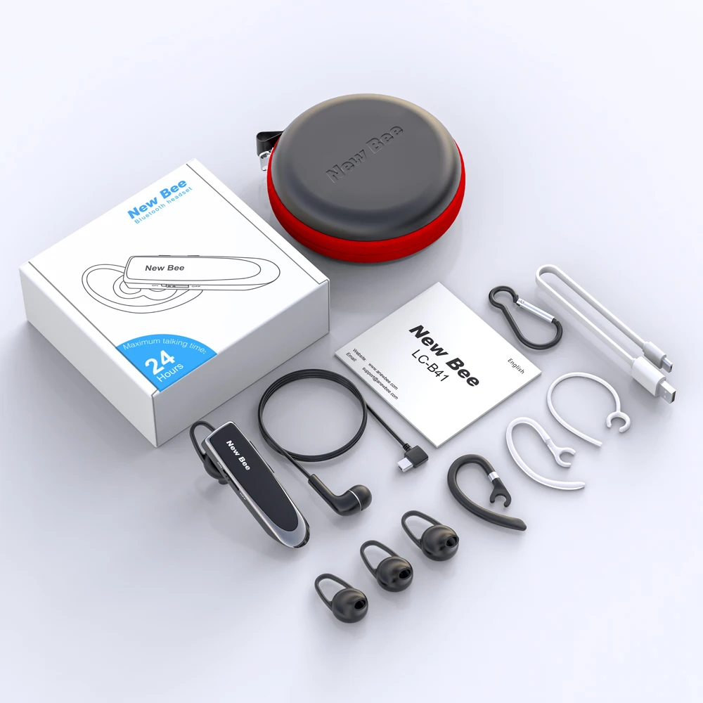 Новинка Bee Bluetooth гарнитура V5.0 беспроводная наушники 24H говорящие гарнитуры с