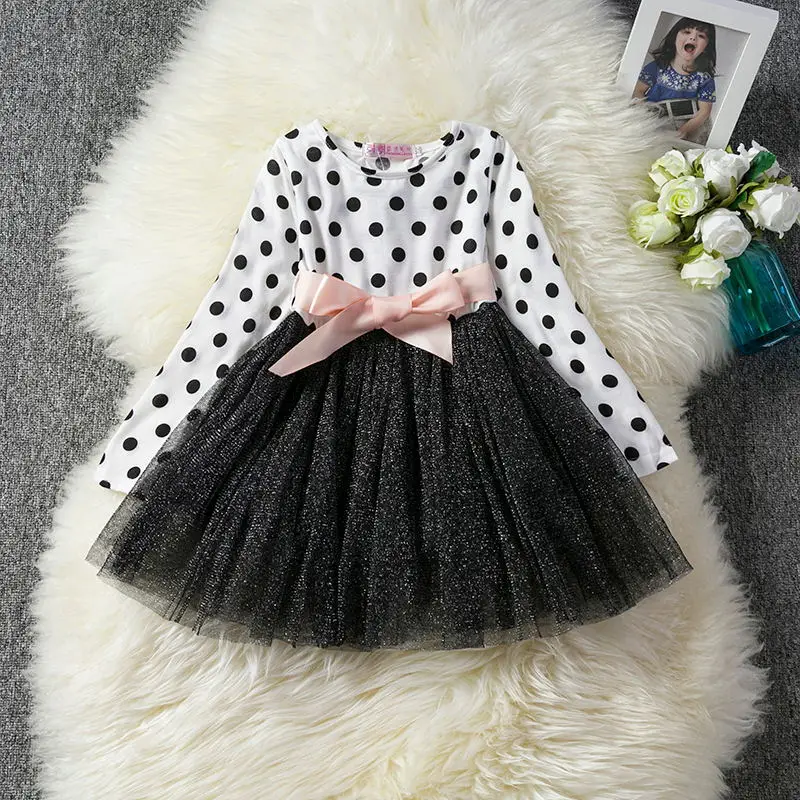 5 white Новинка; vestido infantil; Детские платья для девочек; осенняя одежда с длинными рукавами; детское праздничное платье принцессы; зимний костюм со звездой - Цвет: 5 white