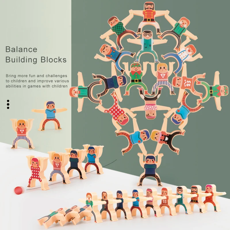 

Children Balance Building Blocks Toys Hercules Acrobatic Opera Plastic Stacking Toy Intelligence Development for 3 Year Kid Gift