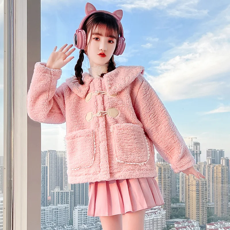

Autumn Winter 2021 New Children Clothes Kids Thick Warm Heavy Coat Girls Solid Color Lapel Outerwear 5 6 7 8 9 10 11 12 13 14 Y