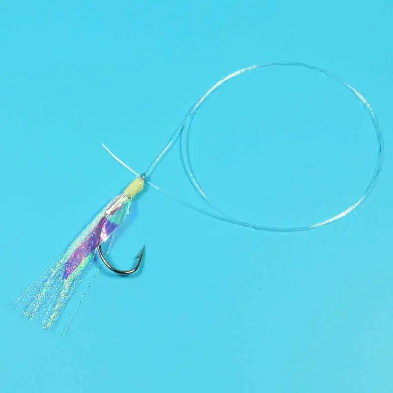 

100PCS Offshore Angler Flash Fish Skin Sabiki Rigs with Fluorocarbon Leader