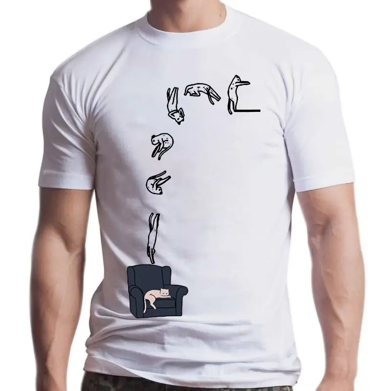 

Женская летняя футболка, новинка 2021, женская модная футболка в стиле Харадзюку с кошкой, дайвингом до сна, веселая женская футболка, Повседн...