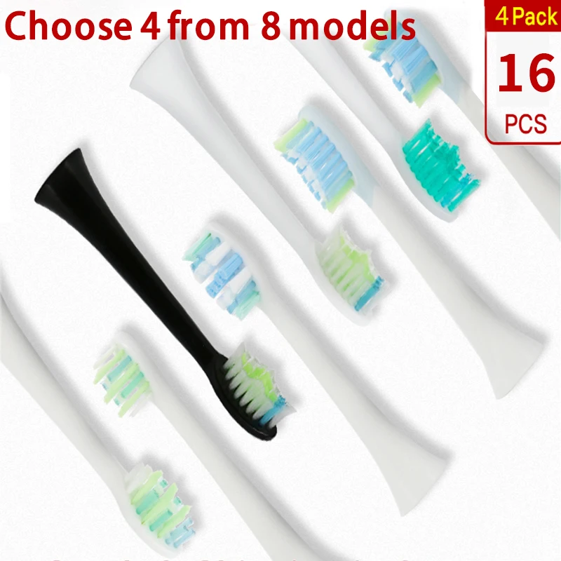 16PCS Philips Sonicare heads Replacement Toothbrush Head For Philips Sonicare Flexcare Diamond Clean HealthyWhite HX3/6/9 Series
