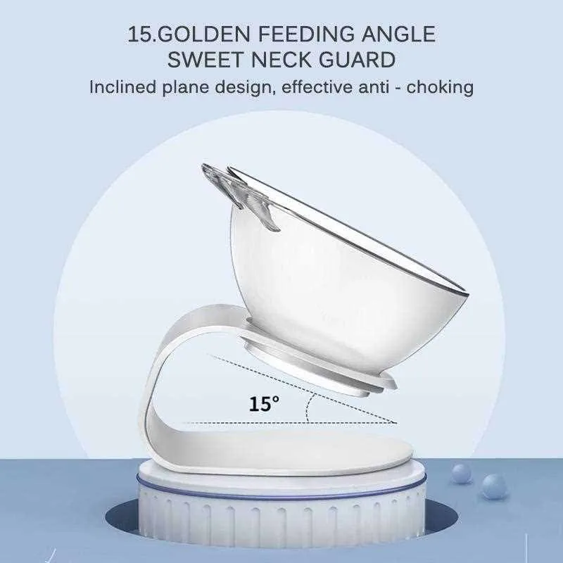 

2021 Non-Slip Double Cat Bowl Pet Bowl With Raised Stand Pet Feeding Cat Water Bowl For Cats Food Bowls For Dogs Feeder Supplies