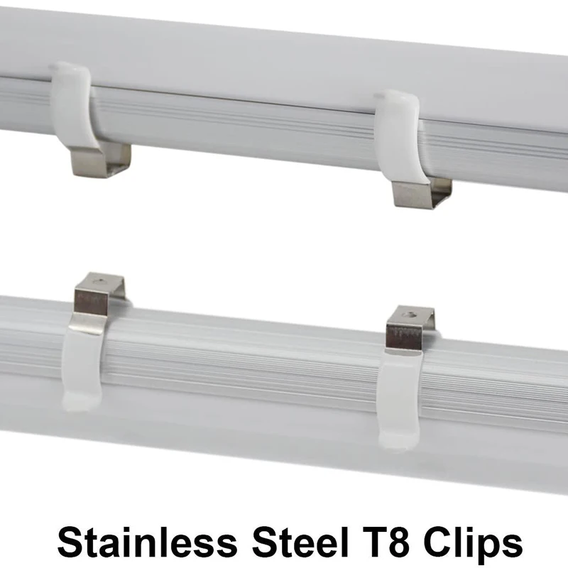 50-Pack T8 U Clips Holder Bracket for 8FT LED Light Bulbs Fluorescent Tube Replacement Mounting Accessories | Обустройство дома