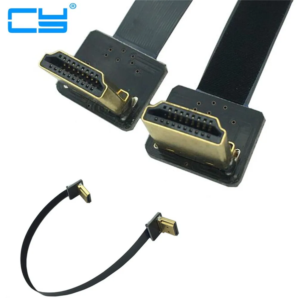 FPV 90 градусный вниз HDMI совместим со штекером адаптер 5 см 80 FPC плоский кабель шаг 20