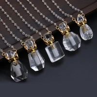 naturalfashion natural semi precious stone long conical perfume bottle pendant diy bracelet necklace jewelry accessories 20x38mm