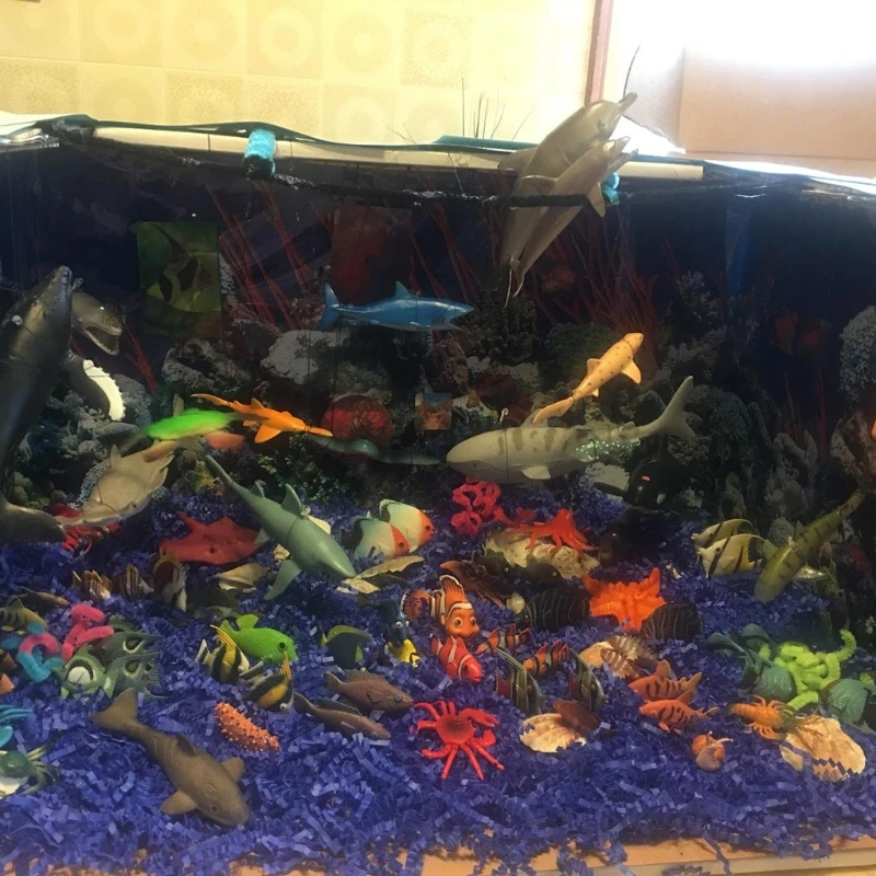 

12pcs DIY Floating Plastic Tropical Fishes Aquarium Decoration Baby Bath Toy