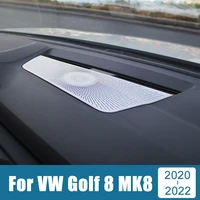 stainless steel car dashboard audio speaker stereo cover trim stickers for volkawagen vw golf 8 mk8 2020 2021 2022 accessories