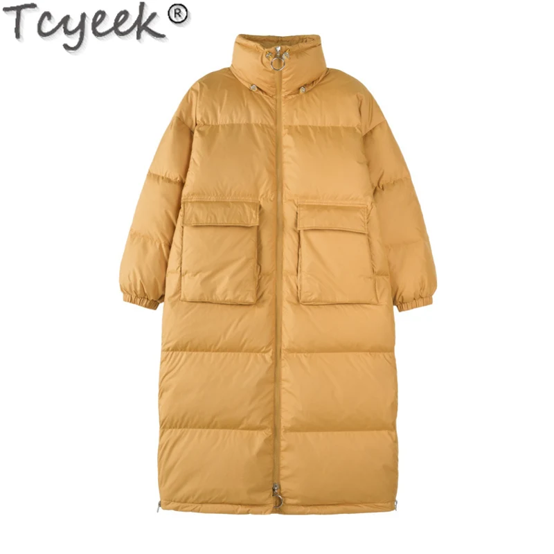 Куртки женские зимние Пуховые толстые длинные парки куртка Женское пальто в