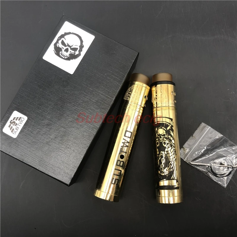 SUB TWO box mot kit SOB MOD with Axis RDA start kits 24mm 18650 Battery vape pen Mechanical Mod vs Avidlyfe ROGUE mech mod Vapor