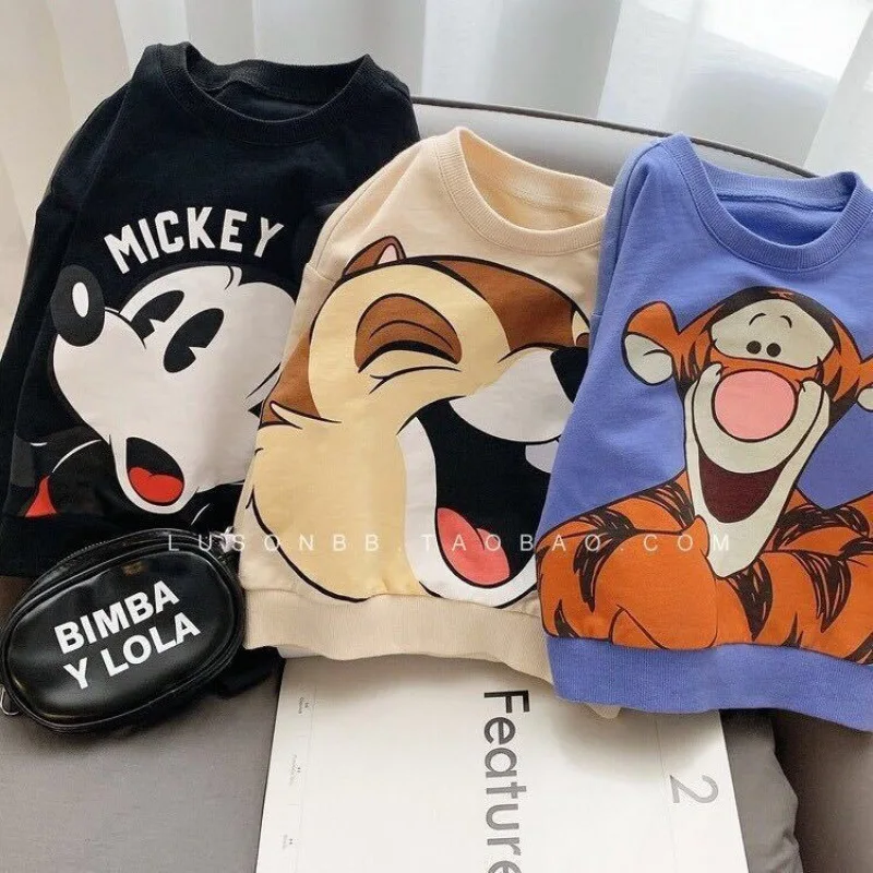 

Disney Kids Clothes Mickey Tigger Lion King Boys Sweater Fashion Toddler Girl Fall Clothes 2021 Casual Pullover T-shirt Top