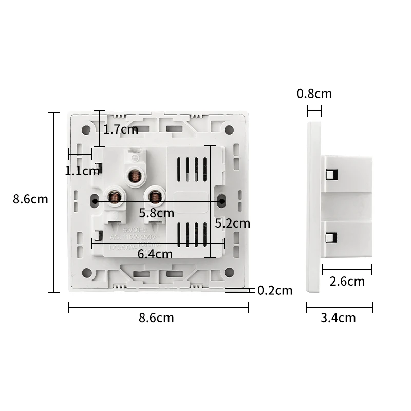 Универсальная настенная розетка Herepow с 5 отверстиями и USB-интерфейсом домашняя