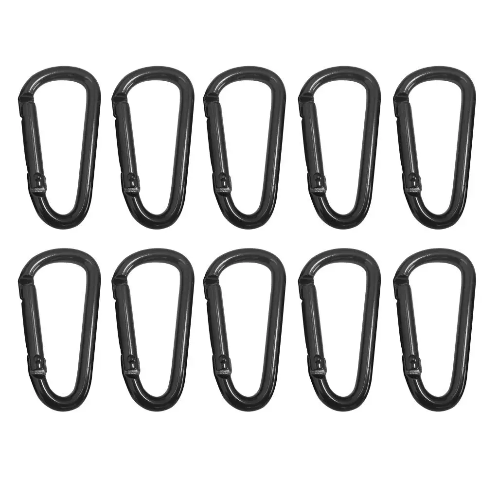 

10pcs D Shape Carabiner Clip Snap Clasp Keychain Small Water Bottle Clip