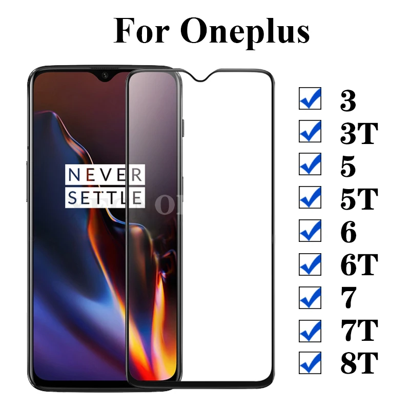 

Закаленное стекло с полным покрытием для OnePlus 8T 7 7 T 6 6T 5 5T 3 3T Nord, Защита экрана для Oneplus 7 T 8 One plusN10 N100, стекло, 2 шт.