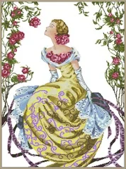

xiaoyi cotton self-matching cross stitch Cross stitch RS cotton comes with no prints Md-93 yellow skirt