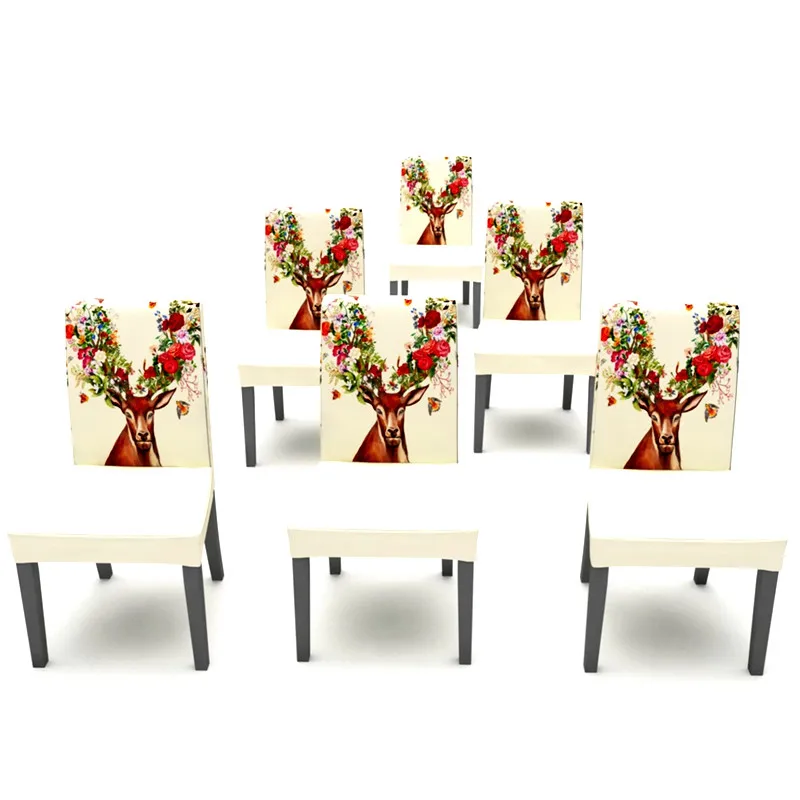 Розово-пятнистого оленя чехлы для стульев Стретч эластичные на кресла чехлов