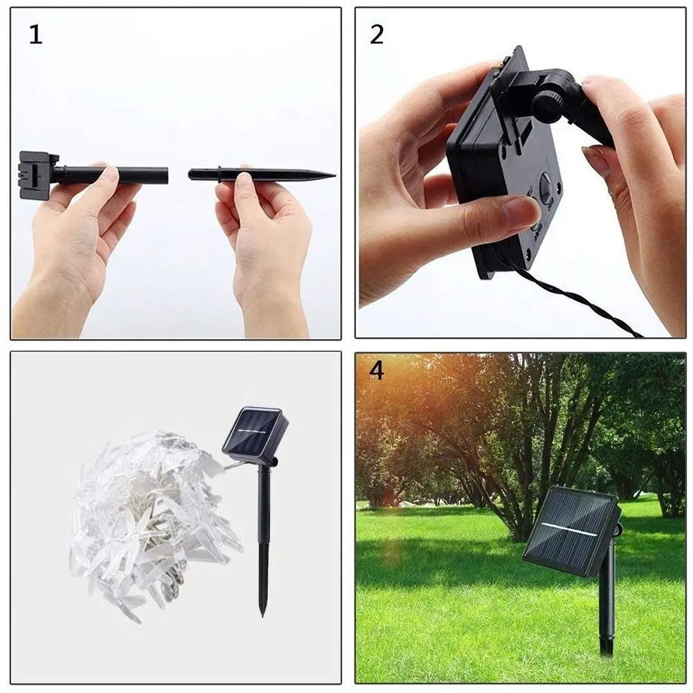 Солнечные гирлянды для улицы 20 светодиодный на солнечных батареях с