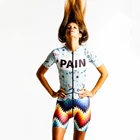 Женский велосипедный костюм Love The Pain, Быстросохнущий костюм из Джерси с коротким рукавом, шорты-комбинезон, спортивная одежда для горных велосипедов, новинка на лето