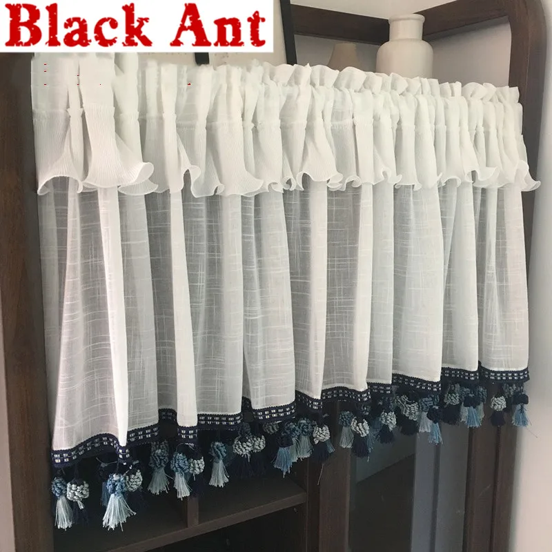 Кружевная ткань короткая кофейная дверь занавеска для окна кухни бара с