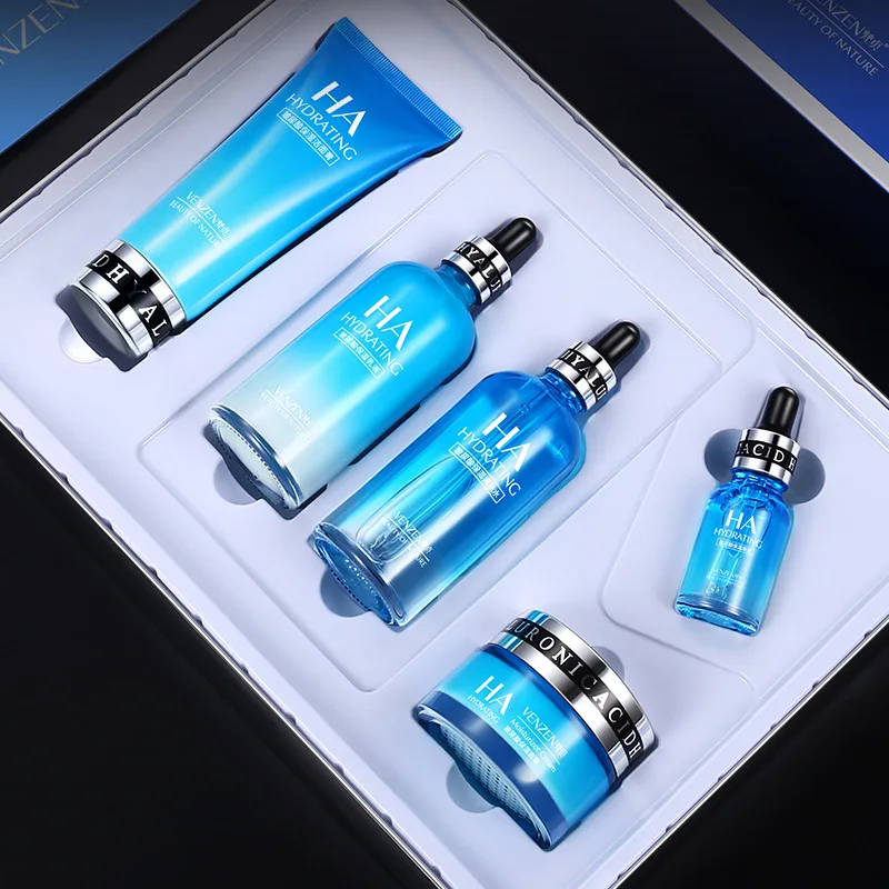 

Hyaluronic Acid Moisturizing Kit Prevent Skin Aging Brighten and Repair Facial Care Set Tender and Smooth Skin Care Product Set