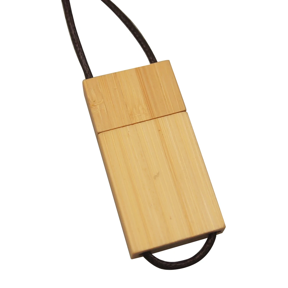 Деревянный USB флеш накопитель Lanyard деревянная флешка 4 ГБ 16 32 64 Бамбуковая карта