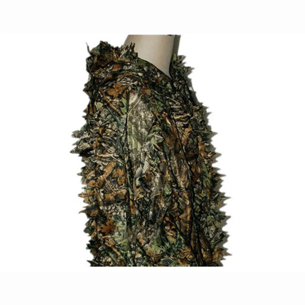 Snow Sniper ghillie Костюмы Камуфляж Охота 3D одежда кленовый лист бионические