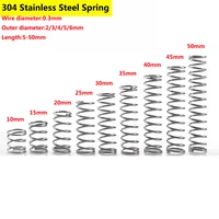 10pcs 304 stainless steel compression spring wire diameter 0 3mm outer dia 23456mm length 5 50mm small drag springs
