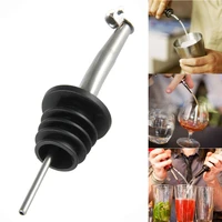 2pcs stainless steel liquor spirit pourer flow wine olive oil pour spout dispenser bottle stopper barware