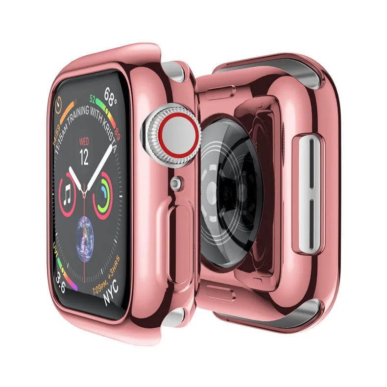 Чехол для apple watch band 44 мм/40 мм apple watch 5 4 3 band 42 мм/38 мм iwatch защита экрана силиконовый защитный бампер