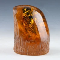 100 natural amber statue cicada series home decorations