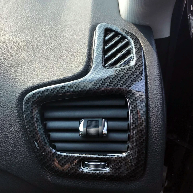 

For Jeep Compass 2017-2021 Carbon Style Car Interior Upper Side A/C Air Outlet Vent Sticker Cover Trim Car Styling