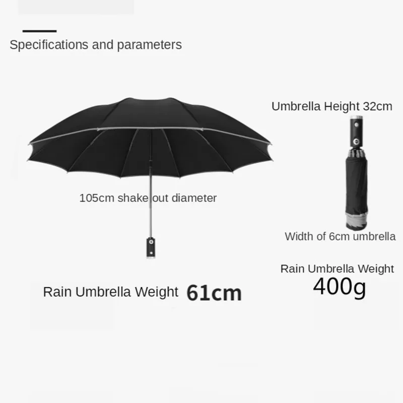 

Automatic Reverse Umbrella Men Windproof Folding Protection Led Strong Umbrella Sombrinhas Femininas Men Umbrellas EA60YS