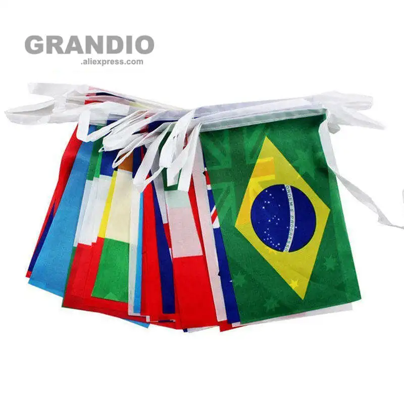 Висячие национальные флаги и баннеры 100 шт 20 25 м 5 полиэстер декоративный