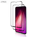 Защитная пленка для экрана Xiaomi redmi note 8REDMI NOTE 8T, закаленное стекло, полное покрытие, 2 упаковки