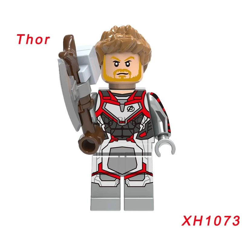 xh1073 Single Sale Avengers 4 End Game Space Suit With Micro Figures Tony Stark Thor Hawkeye For Children Toys Building Blocks - Цвет: xh1073