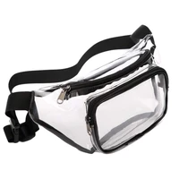 70 hot sell unisex waterproof transparent zipper belt chest waist bag pouch sport fanny pack